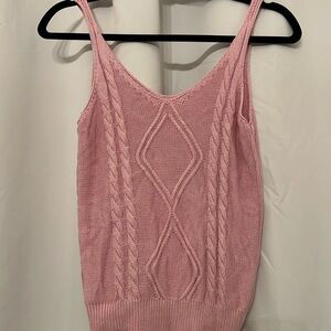 Knitted pink tank top. Brand new